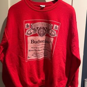 Budweiser Retro / vintage design Sweatshirt Men's Medium / Women's Large, crew